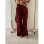 子bf慵懒风松弛感裤 dorydory安可拉红直筒宽松牛仔裤 女直筒长裤 子