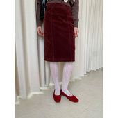 洋气爆款 dorydory麂皮绒直筒百搭半身裙a字包臀裙秋冬款 时尚
