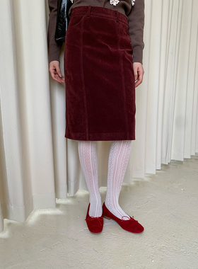 dorydory麂皮绒直筒百搭半身裙a字包臀裙秋冬款时尚洋气爆款