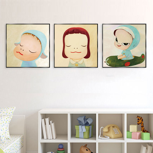 奈良美智客厅日系装饰画