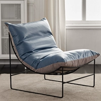 Синяя техническая кожа + светло -серая ткань - доступна с обеих сторон