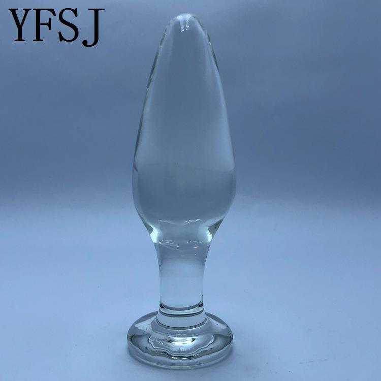 保密发货0440:水晶玻璃按摩 仿真女用自律器具 光滑剔透互动大人