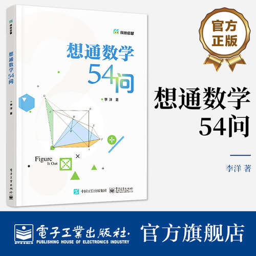 官方旗舰店 想通数学54问 初中通用二进制数怎么转换方程函数图形教程书籍 青少年数学思维训练 数学计算技巧 解题方法与技巧