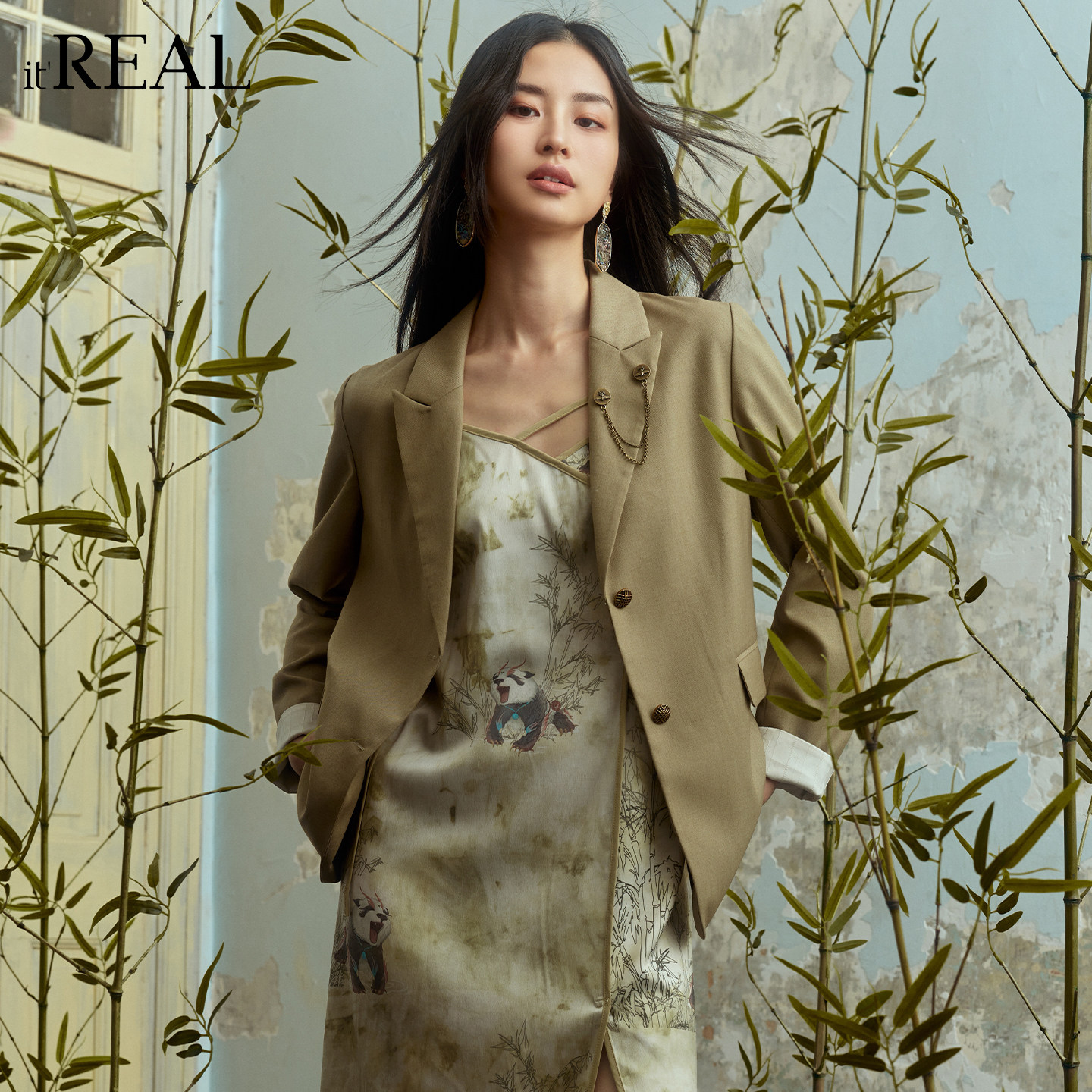 it'real瑞尔秋季新款复古宽松休闲西装外套上装女,女装/女士精品,西装,淘宝优惠券,粉丝福利购,淘宝优惠卷