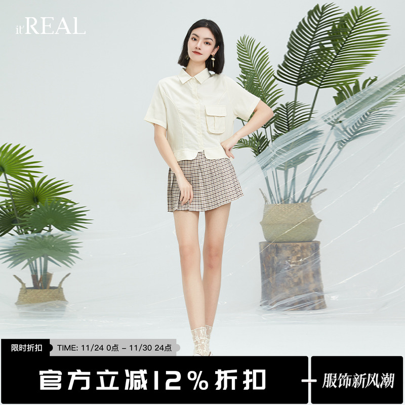 短款休闲宽松显瘦衬衣