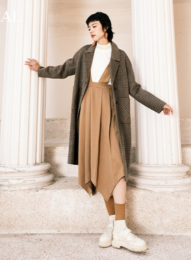 itreal瑞尔秋冬季新款半身裙吊带宽松气质显瘦设计师款吊带裙