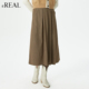 格纹显瘦减龄半身伞裙 复古风经典 real瑞尔秋季 新款