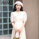 新中式 real瑞尔夏新款 国风连衣裙女小个子收腰盘扣长裙