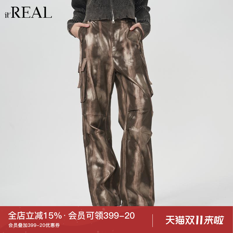 itreal美式复古工装裤