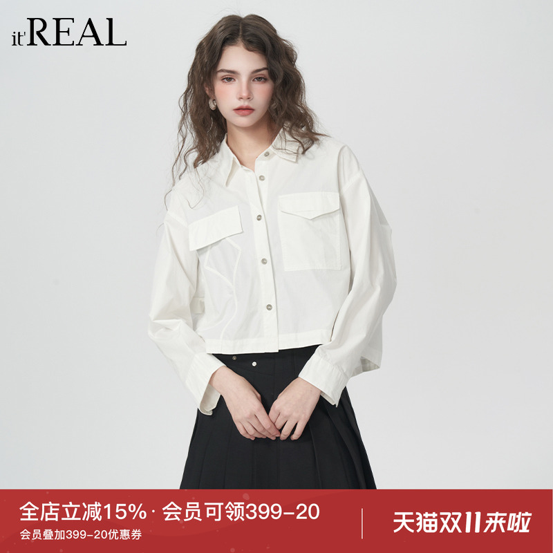 瑞尔法式复古长袖衬衫女