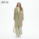 real瑞尔春季 新款 通勤宽松中长款 风衣外套女装 上衣