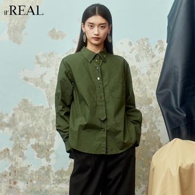 itreal法式衬衫长袖小众