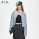 多巴胺温柔甜美圆领针织外套上衣女装 real瑞尔春季 新款