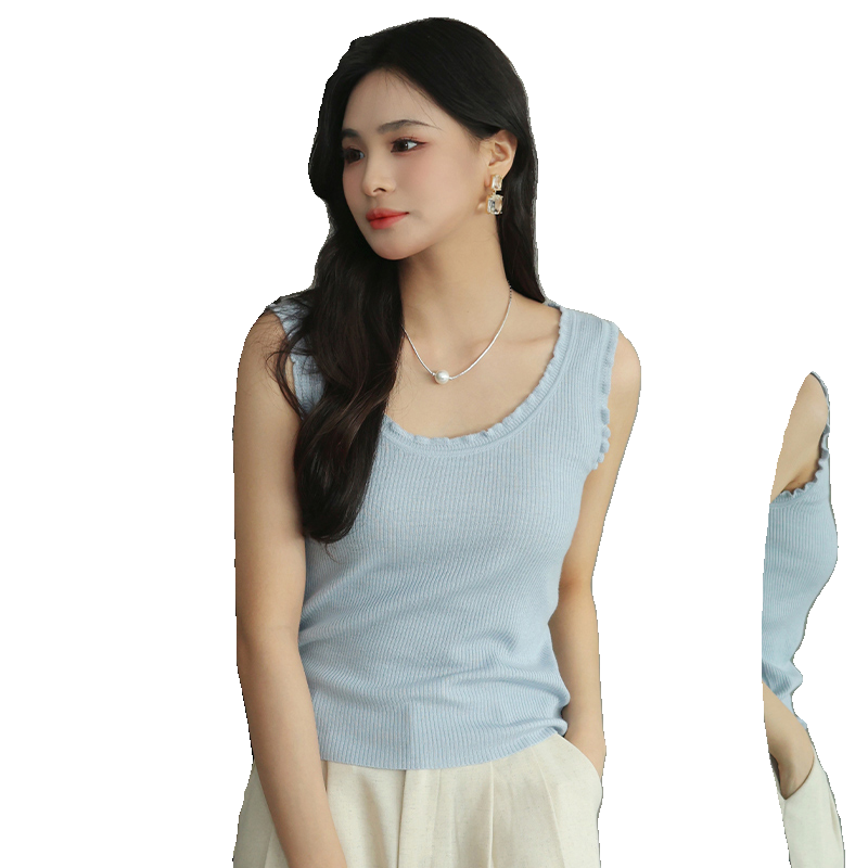 it'real瑞爾花邊吊帶背心女夏季新款針織內(nèi)搭打底衫上衣女