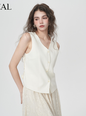 it'real瑞尔春季新款法式复古马甲半身裙套装