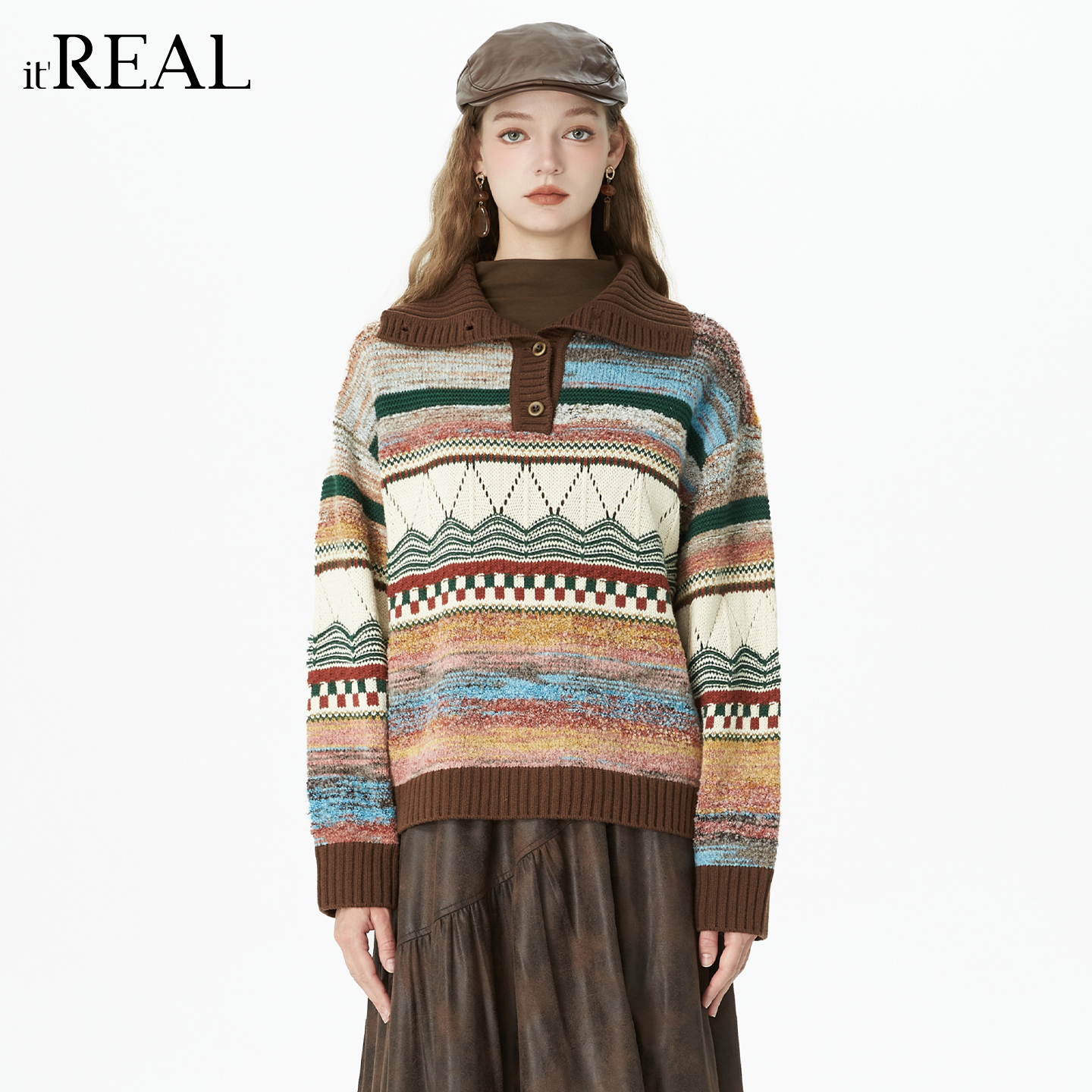 25年秋季新款费尔岛毛织套衫