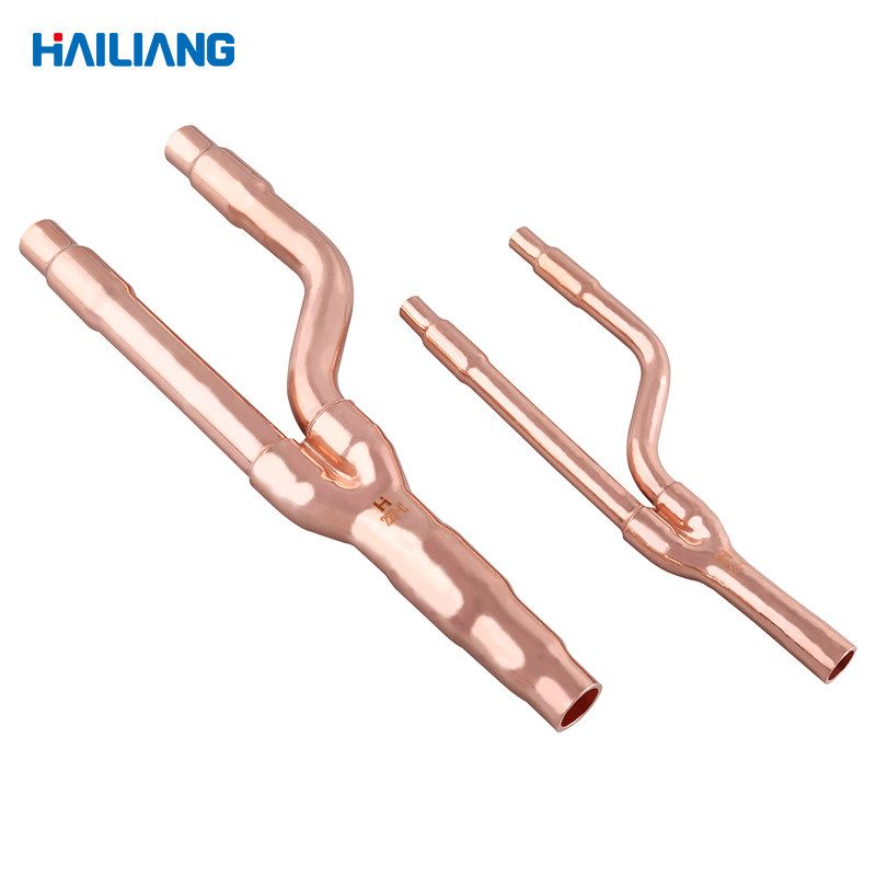 海亮中央空调分歧管分支器大金美的格力日立分歧器紫铜管连接配件