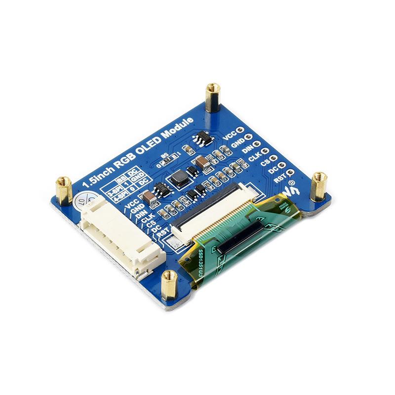微雪 1.5寸RGB OLED显示模块 128×128分辨率 65K彩色 SPI通信