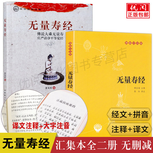 正版包邮无量寿经注音注释全二册