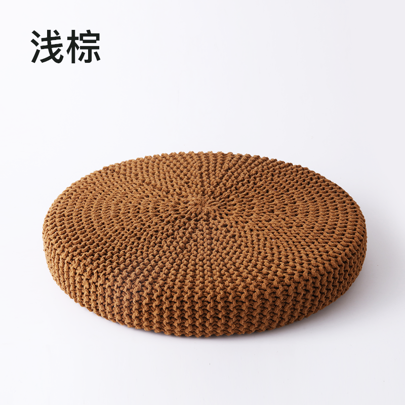 新品棉手工编织蒲团禅意打坐垫针织坐垫榻榻米垫子瑜伽盘腿垫飘品
