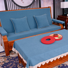 红木沙发垫坐垫带靠背四季木质加厚防滑海绵老式中式实木靠垫一体