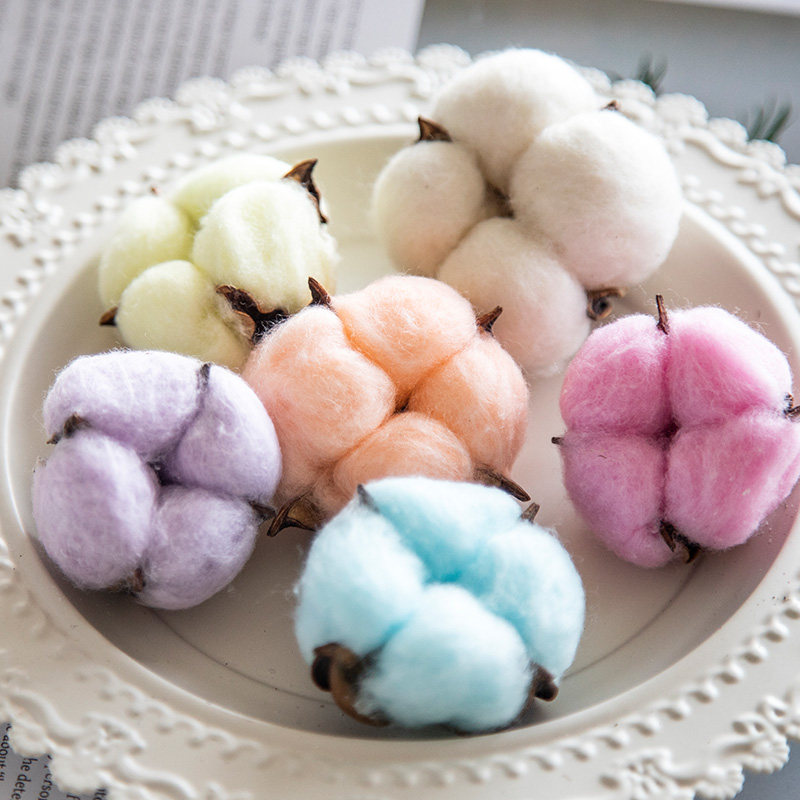 蔓玥 diy香薰蜡烛装饰干花 天然棉花 永生花diy干花装饰摆件 一朵