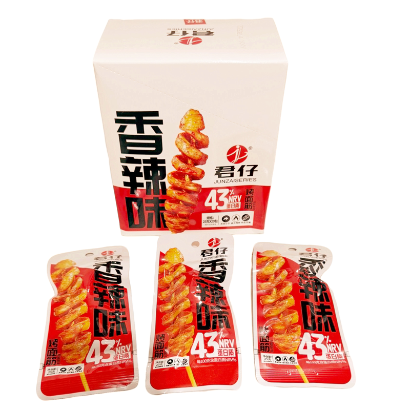 君仔烤面筋香辣味烧烤味Q弹素肉辣条休闲追剧解馋辣味休闲零食