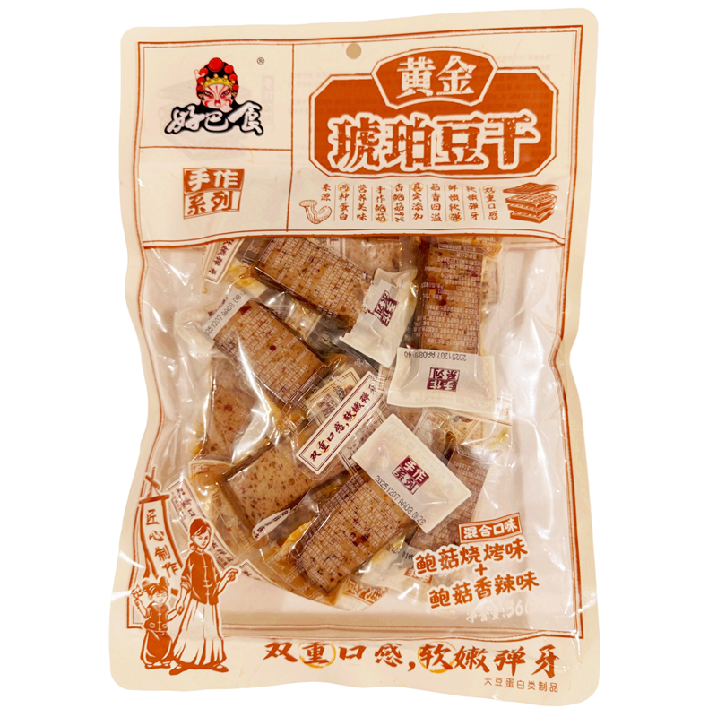 好巴食豆干虎皮琥珀豆腐干麻辣青花椒味鲍菇香辣烧烤味南溪小吃