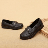 新款 厂家直销批发 软底防滑中老年妈妈皮鞋 牛皮妈妈鞋 舒适女单鞋