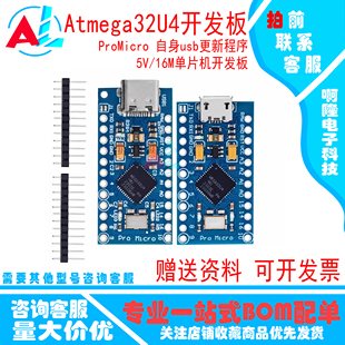 Pro Micro采用Atmega32U4自身usb更新type-c 5V/16M 单片机开发板