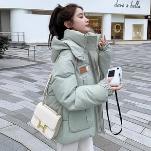 初高中学生羽绒棉服少女2025秋冬季新款韩版宽松洋气时尚棉衣外套