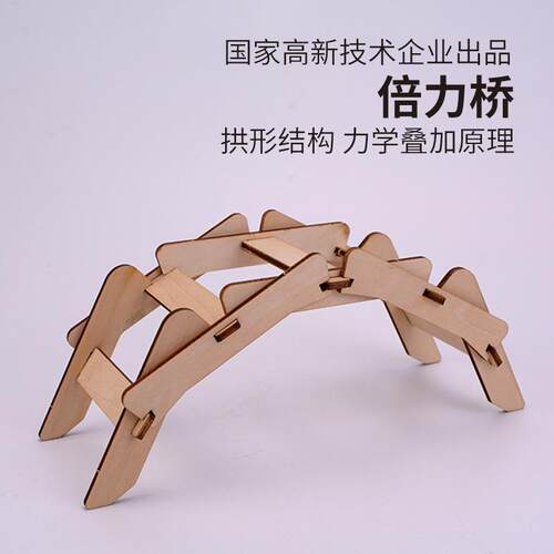 科技小制作儿童科学实验倍力桥