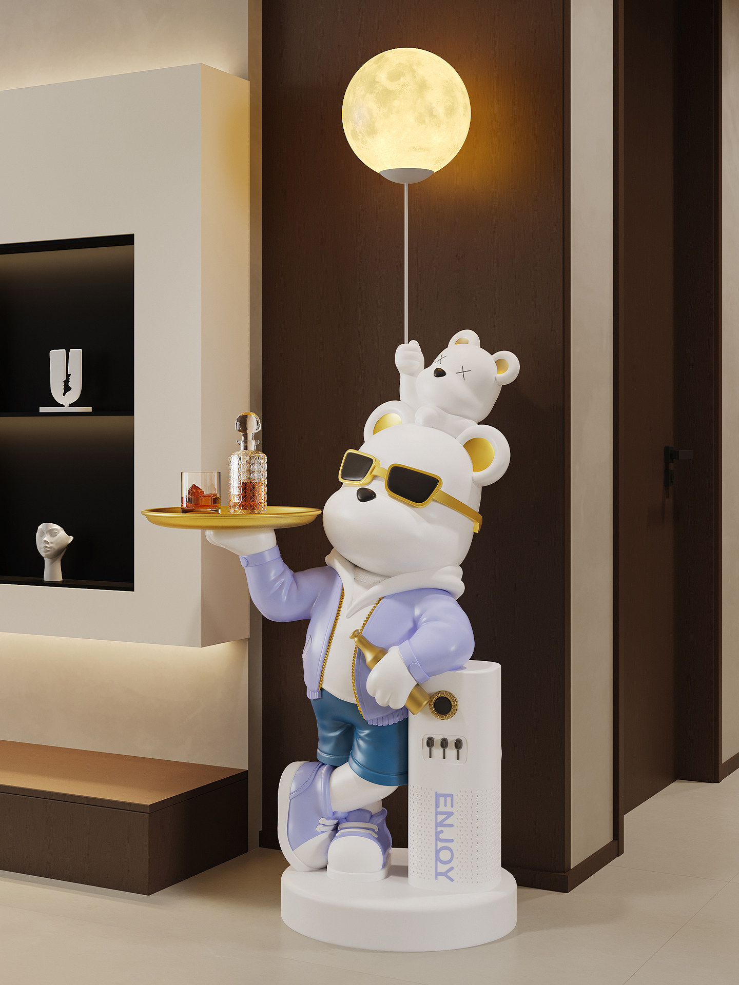 客厅摆件高端大气上档次沙发电视柜旁大型落地装饰品新居乔迁礼品