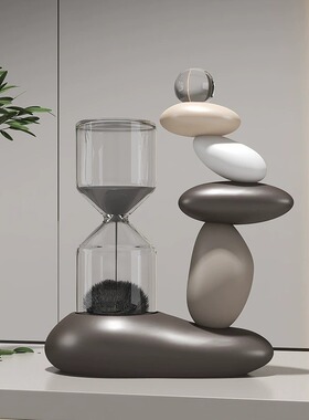 时来运转沙漏办公室解压流沙画摆件轻奢家居客厅玄关卧室装饰品