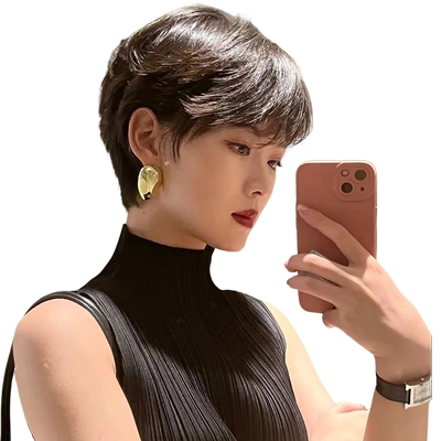 真发短发假发港风百搭新款造型