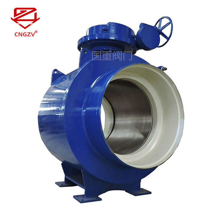 国重阀门 热力供热 涡轮式大口径全焊接球阀 全通经焊接球阀厂家