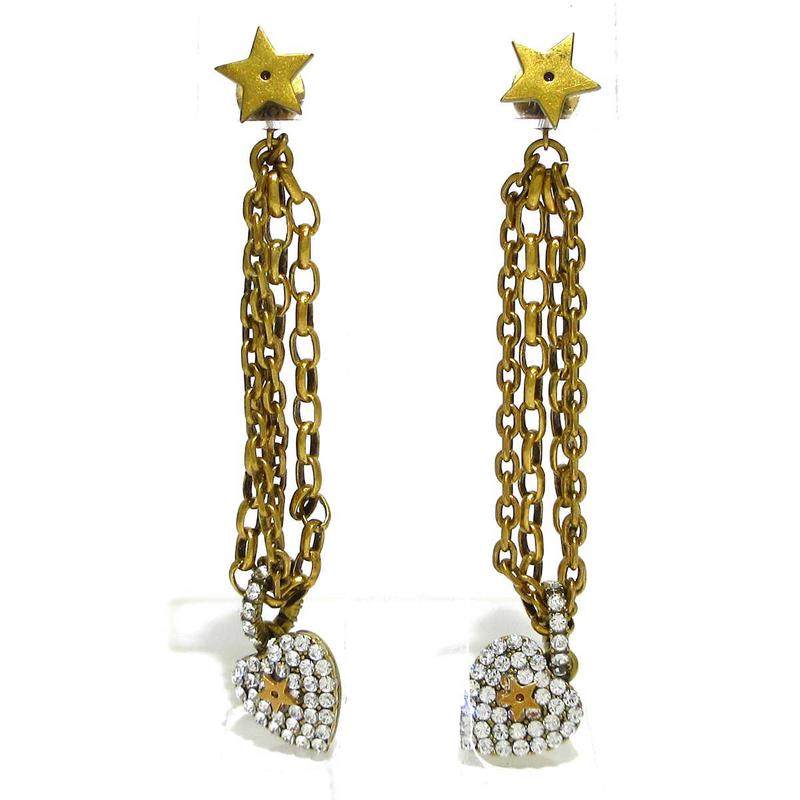 中古Dior迪奥9新心型星型耳钉耳饰35799583 brandear