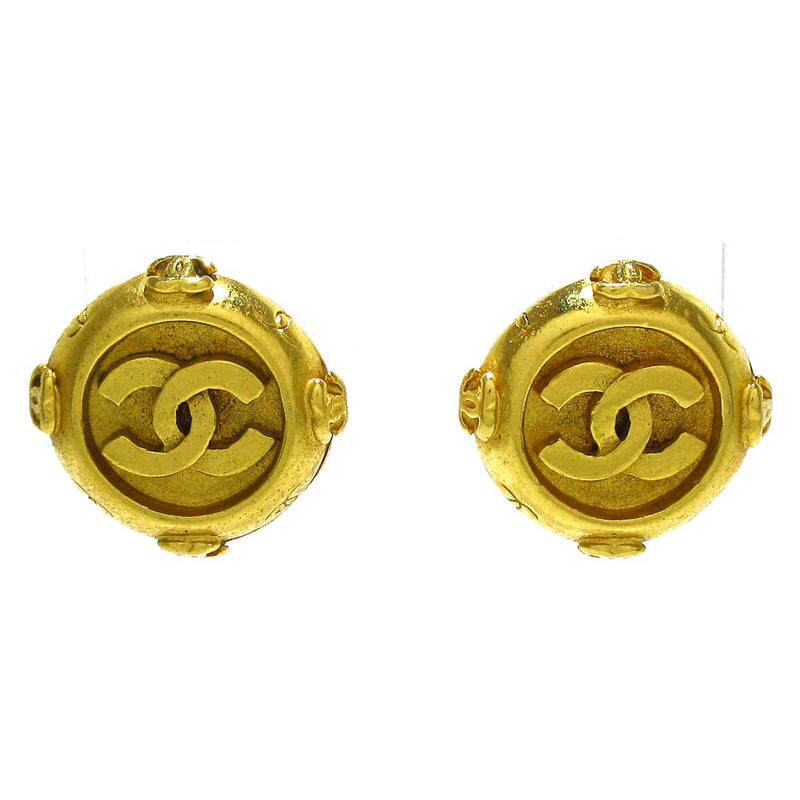 中古香奈儿8新双C耳夹35797648