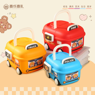 儿童生日十周岁伴手礼宝宝满月百日宴喜饼喜面喜蛋礼盒零食大礼包