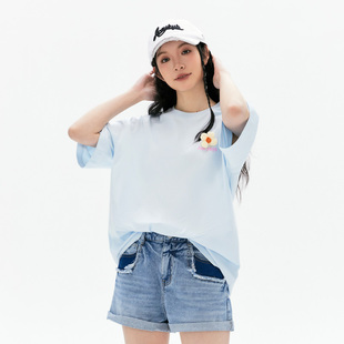 情侣宽松百搭T恤女 半袖 YKYB短袖 oversize多巴胺潮流2024夏新款