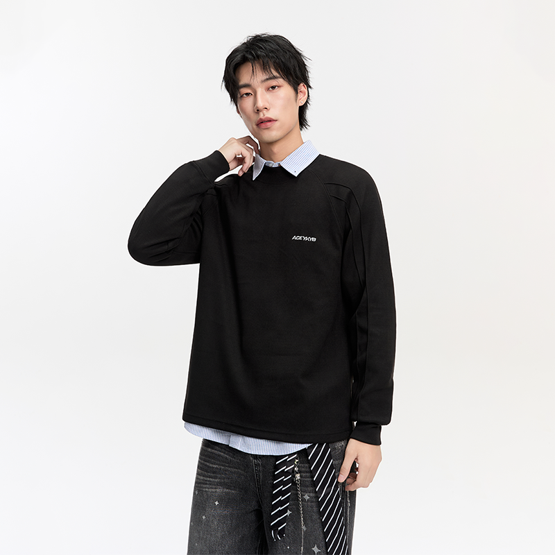 YKYB黄子韬 德绒打底衫基础简约圆领长袖男女同款秋冬保暖卫衣秋