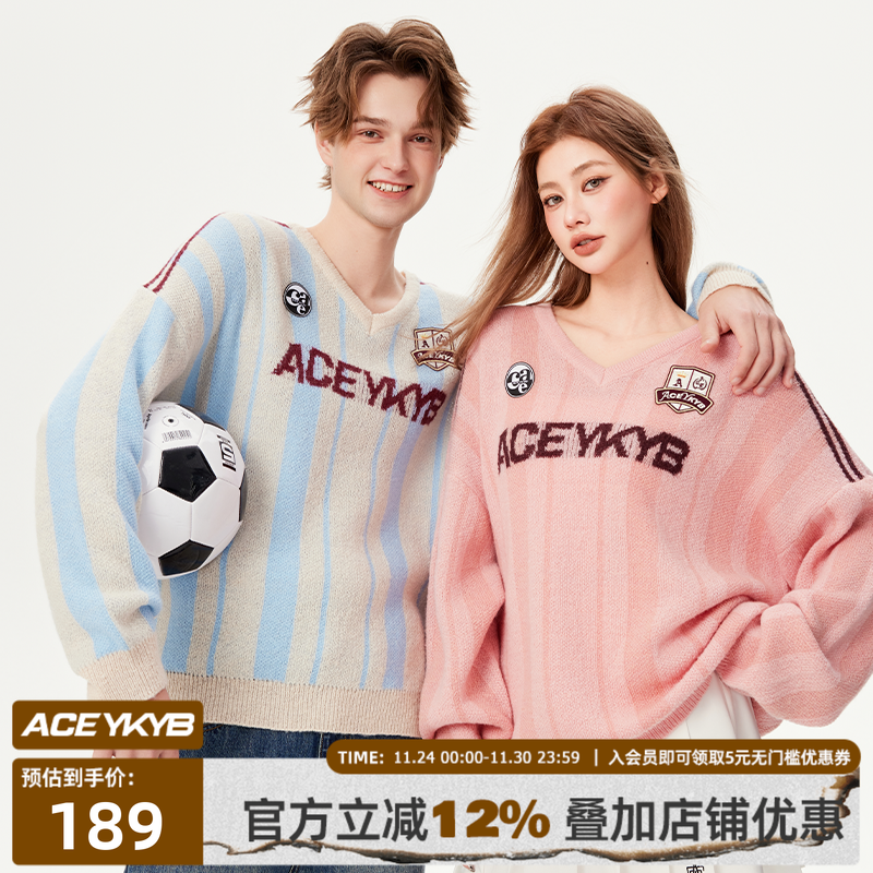 【YKYB黄子韬官方店】2025春季新款慵懒风情侣宽松套头针织衫上衣