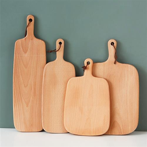 日式榉木切菜砧板实木下午茶家用切水果板整木面 面包板厨房面板