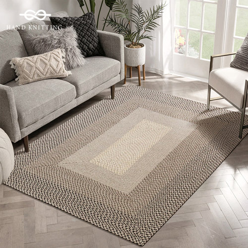 手工编织客厅轻奢风羊毛地毯定制