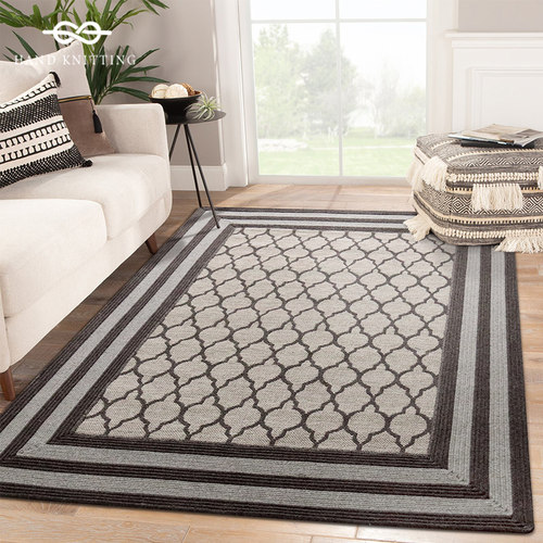 手工编织羊毛地毯客厅茶几地垫