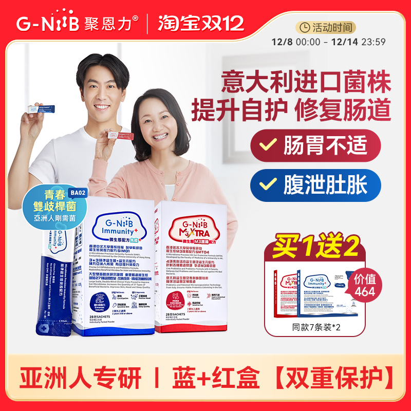 gniib聚恩力益生菌便秘腹泻组合