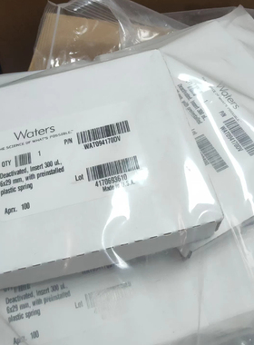 Watets内插管WAT094170Dv 300μl尖底玻璃内插管 带塑料支架