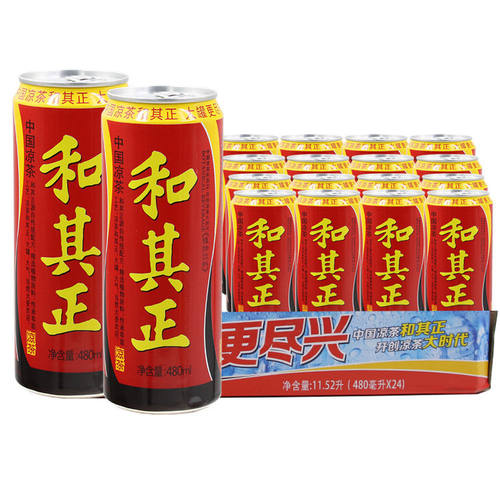 达利园和其正凉茶480ml*4罐大罐装特价植物饮料品大罐尽心好凉茶