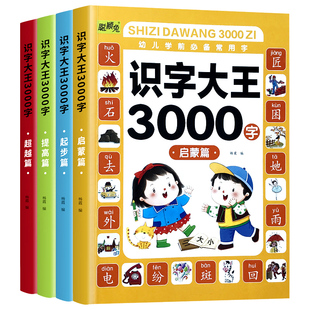 7岁幼儿园宝宝小学生汉字启蒙图画书会说话 识字大王3000字儿童趣味认字书幼儿宝宝学前看图识字书籍绘本幼小衔接3 发声书