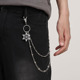 耀晨原创设计双层六芒星裤 链cleanfit配饰高级感朋克牛仔男士 腰链